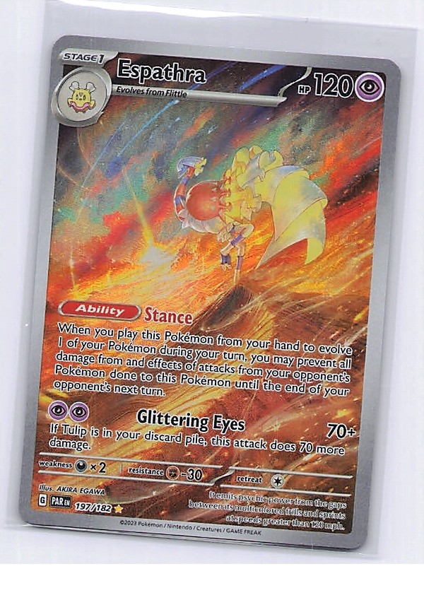 Espathra 197/182 Illustration Rare Paradox Rift Pokemon Near Mint