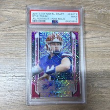 2021 Leaf Metal Draft Kyle Trask Pink Mojo Autograph PSA 9 Serial #2/5 Football