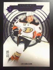 2023-24 Ultimate Collection Hockey Leo Carlsson 2023 Rookies Showcase Purple /25