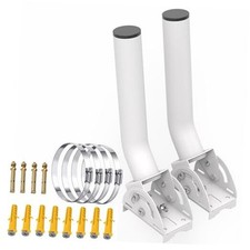 Adjustable J Pole Mount for Point to Point Wireless Bridge Outdoor 2-Pack White
