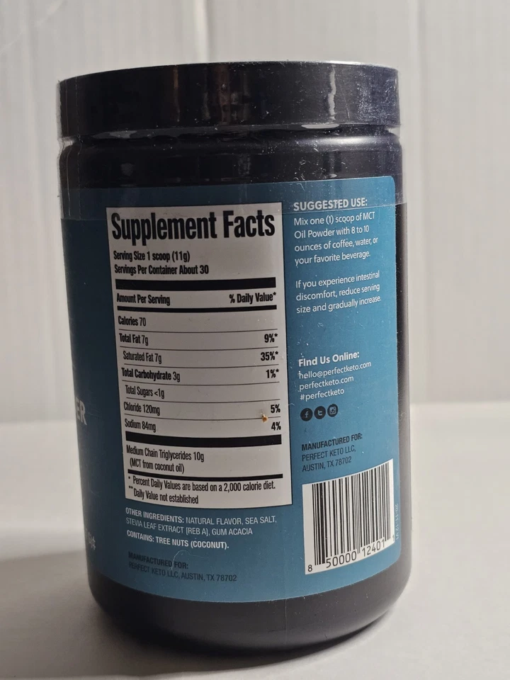 Keto MCT Oil Powder Salted Caramel 11.5 oz Fuel for Mind & Body - Image 2 of 3