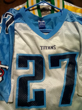 NFL Tennessee Titans Eddie George #27 Medium Jersey Blue White Football
