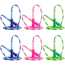 Soft Beaded Jump Rope for Kids Adjustable Length Tangle-Free Segmented Skipping