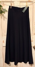 Vintage Ralph Lauren DARK DARK BLUE Almost Black Silky Skirt
