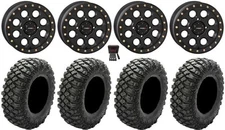 System 3 SB-7 15" Wheels Black (4+3) 35" Crawler XG Tires Kawasaki Teryx Mule
