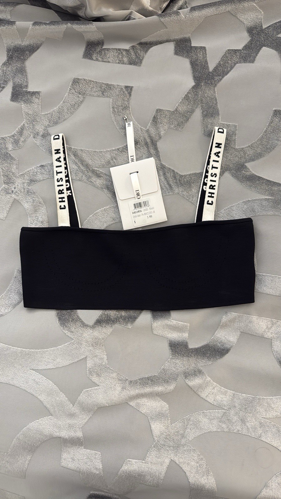 Christian Dior Bralette - Black Stretch Viscose, Size S