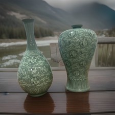 Goryeo Celadon Korea Handmade Reproduction 12 Century Style Signed  Beautiful