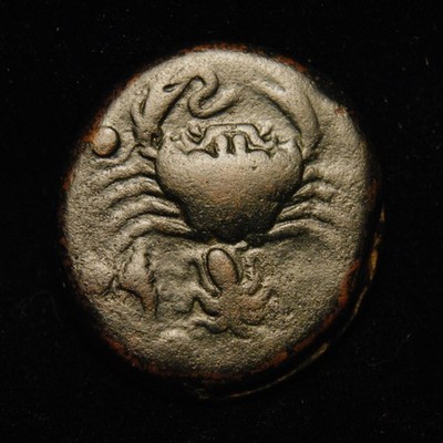 Æ Hemilitron Sicily Akragas Eagle Rv Crab Octopus 20.20 grs 26-28mm 425-406 BC