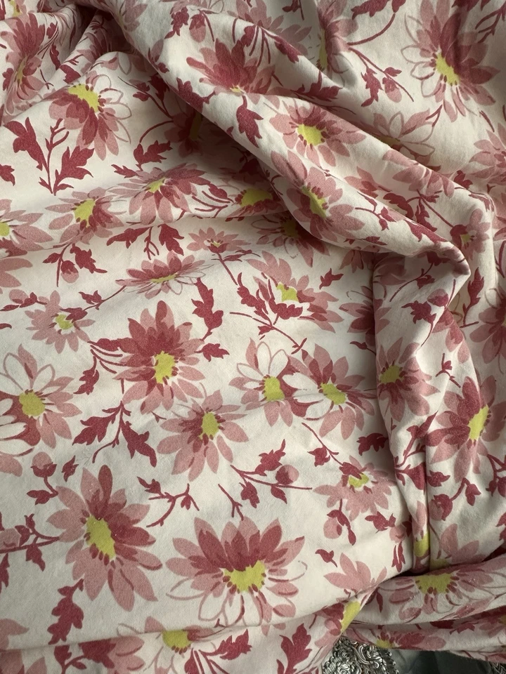 CAPA DE EDREDOM EXTRA LONGA COMPLETA POTTERY BARN ~LINDA VERMELHA, ROSA FLORAL ~EUC - Imagem 3 de 4