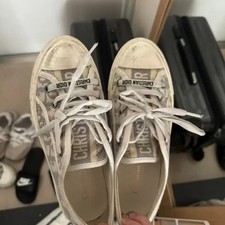 Dior Oblique Sneakers, Beige, Size 37, Used but Good Condition