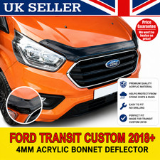 FORD TRANSIT CUSTOM 2018+ BONNET WIND STONE DEFLECTOR PROTECTOR GUARD BRA