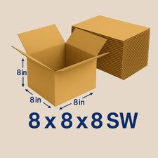25 Pack 8x8x8 32ECT Corrugated Shipping Boxes Cardboard Mailing Packing Cartons