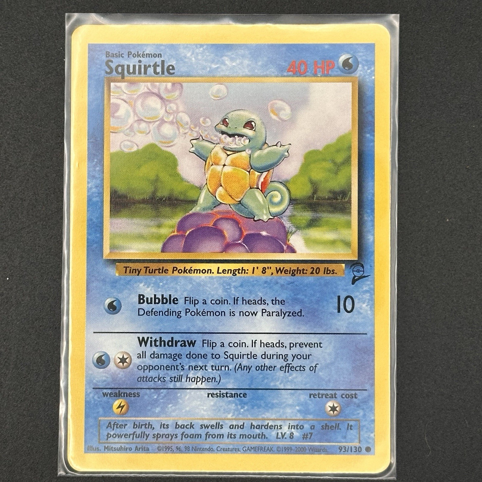Squirtle - 93/130 Base Set 2 Common Pokemon - LP