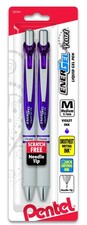 Pentel EnerGel Pearl RTX Retractable Gel Pen, 2 Count Pack of 1 , Violet