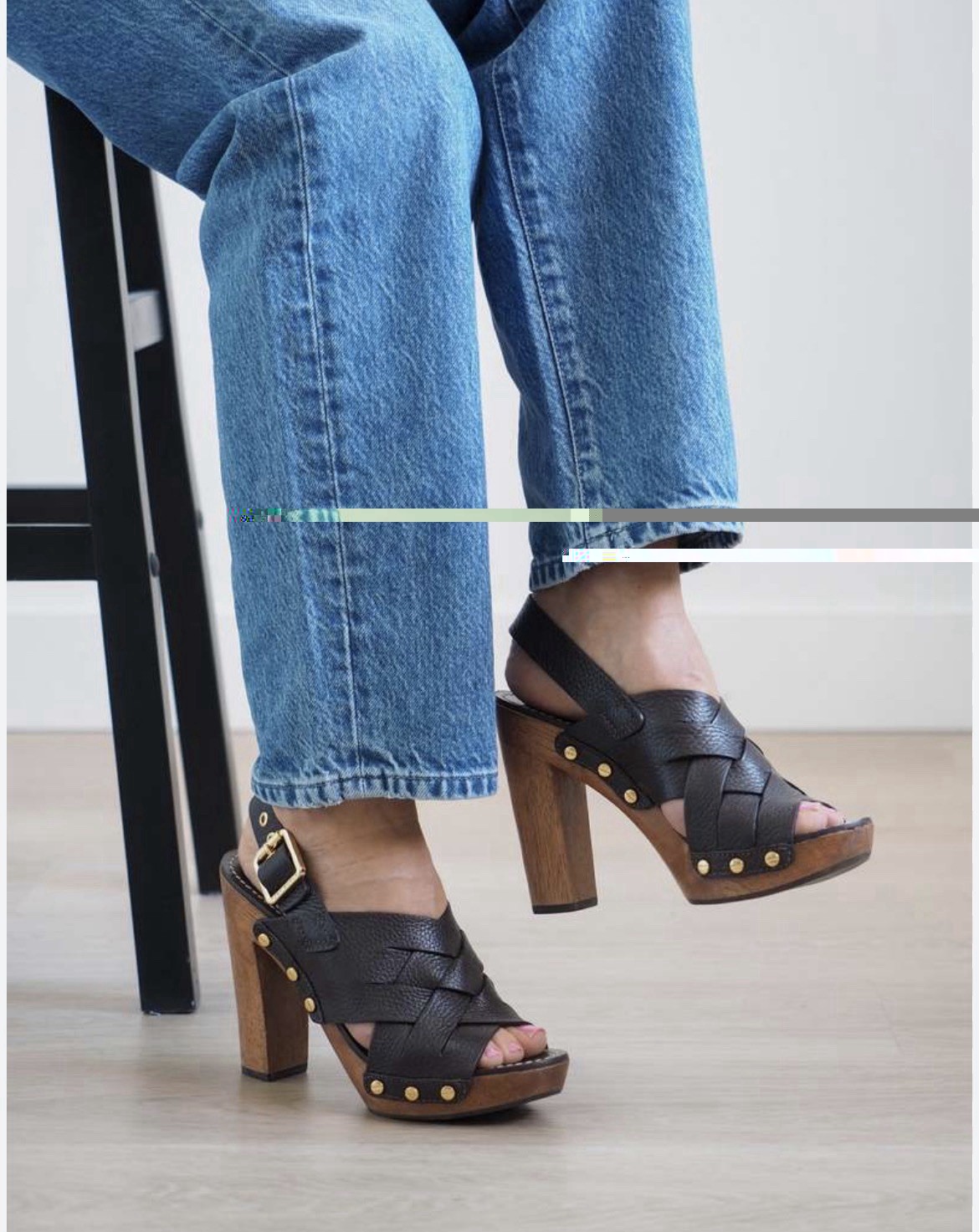 Tory Burch Jodie Tumbled Leather Platform sandals size 9.5 thumbnail 2