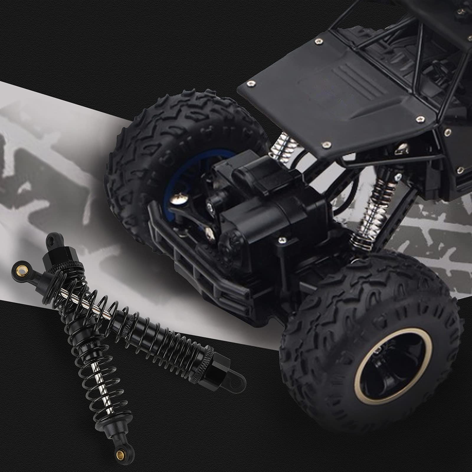 8Pcs Black RC Shock Absorbers Oil Aluminum Alloy Shock Spring Absorber Damper...