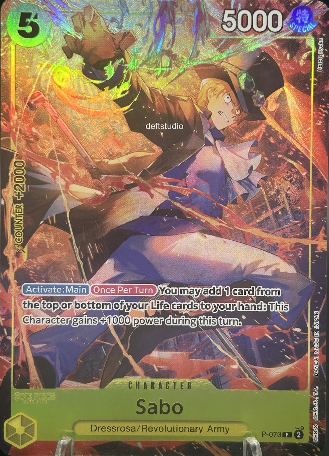• Sabo • P-073 Premium Card Collection Selection Promo Foil One Piece TCG NM