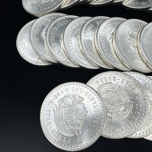 BU UNC MS | 1948 Mo Mexico 5 Pesos .900 Silver Cuauhtemoc 30 Gramos Cinco Pesos - Picture 11 of 13