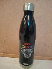 Oggi Calypso Blck 25 0z Water Coffee Bottle New BPA Free Stainless Vacuum Insula