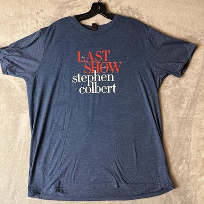 District The Last Show (Late Show) with Stephen Colbert Blue Heather T-Shirt XL