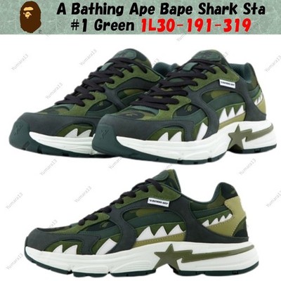 A Bathing Ape Bape Shark Sta #1 Green 1L30-191-319 Herren Gr.