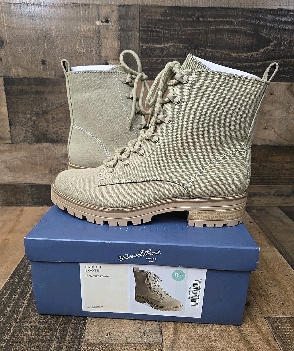 Universal Thread Women's Parker Lace-up Combat Boots - Size 8.5 Gorpcore Boho