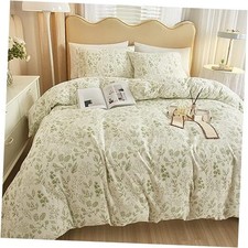 3 Pieces Duvet Cover Queen White Duvet Cover Queen 90"x90" Boho Floral 10