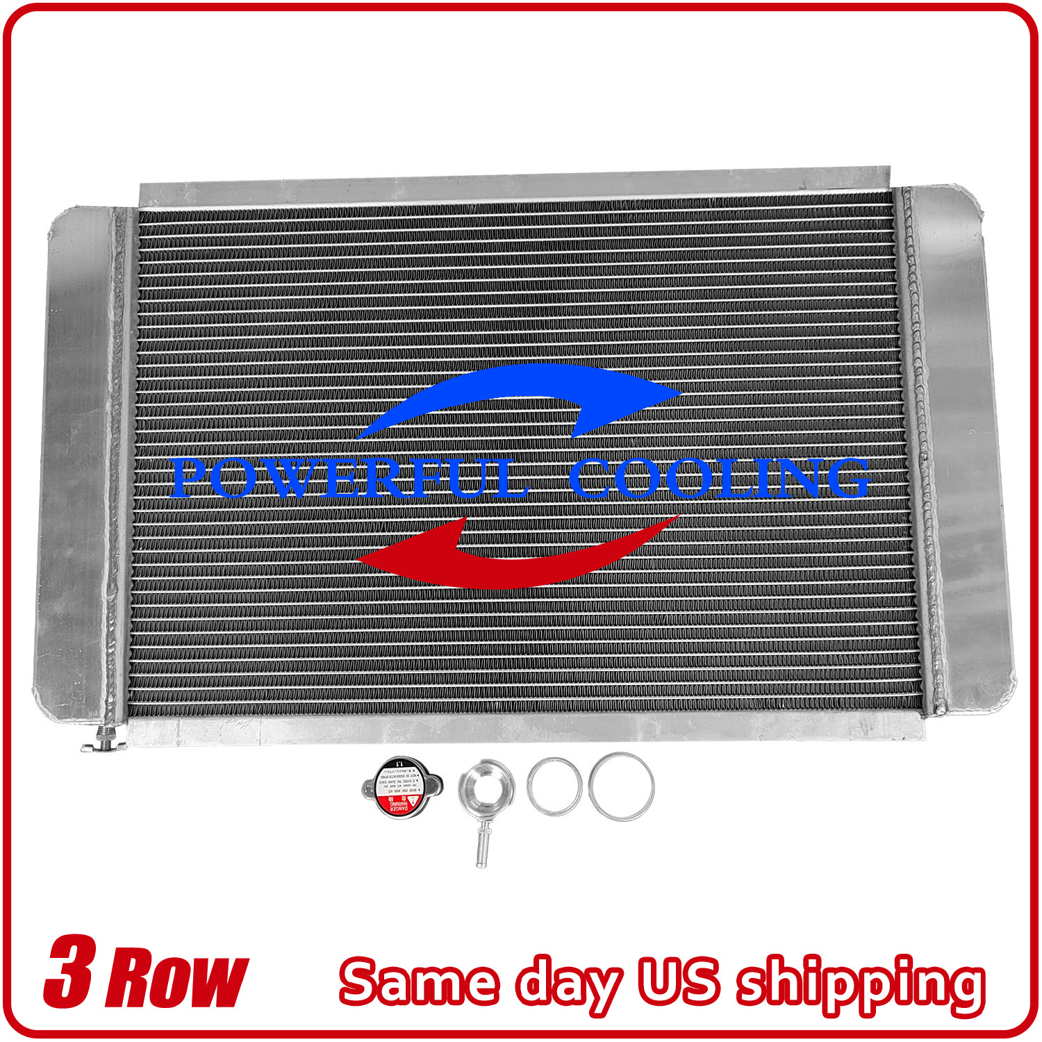 28"x16" Overall Customizable Aluminum Cooling Radiator Kit Crossflow or Downflow