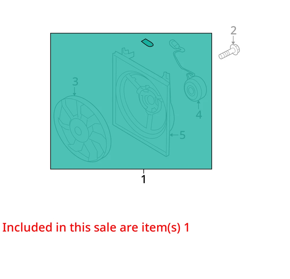 Conjunto de ventilador de refrigeración eléctrico Kia Spectra 2004-2009 122 k OEM LKQ Foto 4 de 4