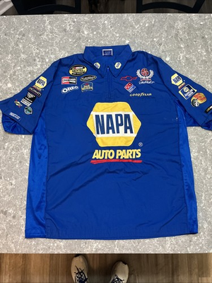 #ad Vintage Nascar Pit Crew Shirt Mens M Michael Waltrip DEI NAPA Team Issue Cup $100.00