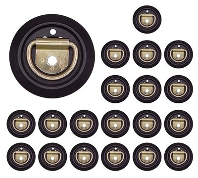 20Pk Flush Mount Recessed Anchor D-Ring Tie-Downs w/ Pan Fitting 1000 lbs WLL