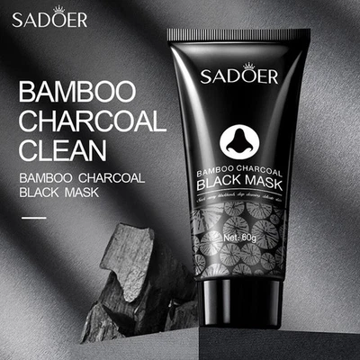 Sadoer Anti Blackhead Pore Strip Bamboo Charcoal Peel Off Nose Face Mask 60g UK
