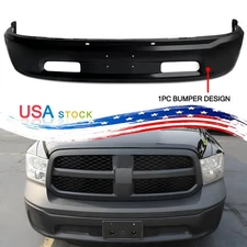 Fits RAM 1500 Pickup 2013-2018 Primered Black Steel Front Bumper Face Bar Cover