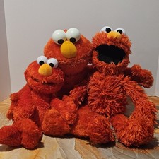 Sesame Street Elmo Interactive Plush Lot of 3 Tickle Me Big Hugs Hasbro Working