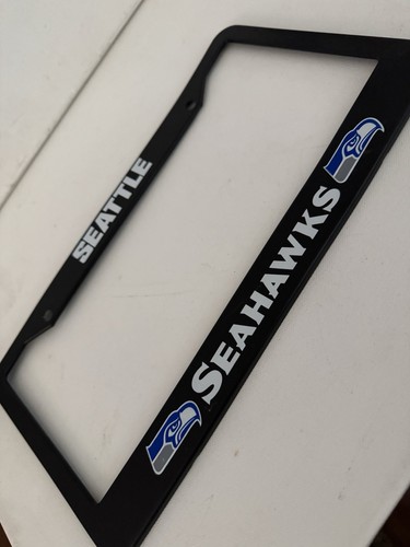 Seattle Seahawks Black License Plate Frame - Picture 3 of 5
