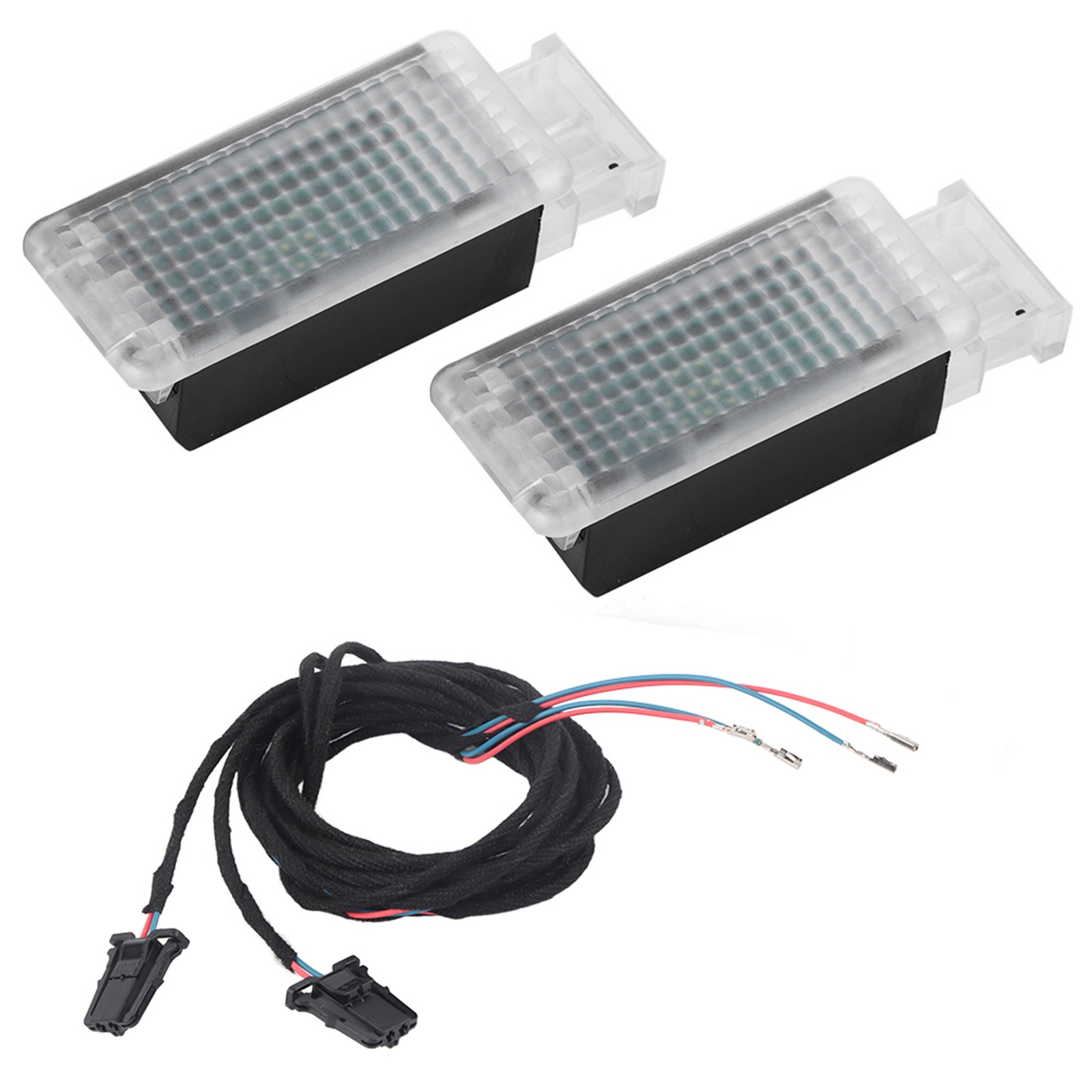 2Pcs LED Footwell Lights With Wiring Harness For 5G MK6 MK7 B7 B8 5G0947409