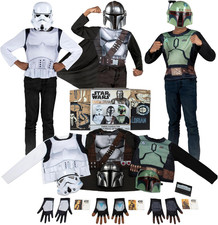 Star Wars the Mandalorian Child Halloween Costume Dress-Up Box - Tops, Gloves, M
