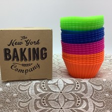 Silicone Cupcake Baking Cups 24 Pack, Reusable Non-Stick Muffin Cupcake Liners