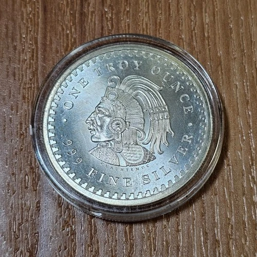 1 oz. Golden State Mint Silver Round Aztec Calendar .999 Fine