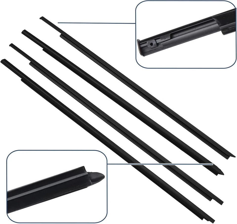 Sello de moldura de ventana resistente al clima para Dodge Ram 1500-5500 2009-2021 doble cabina, negro Foto 2 de 4