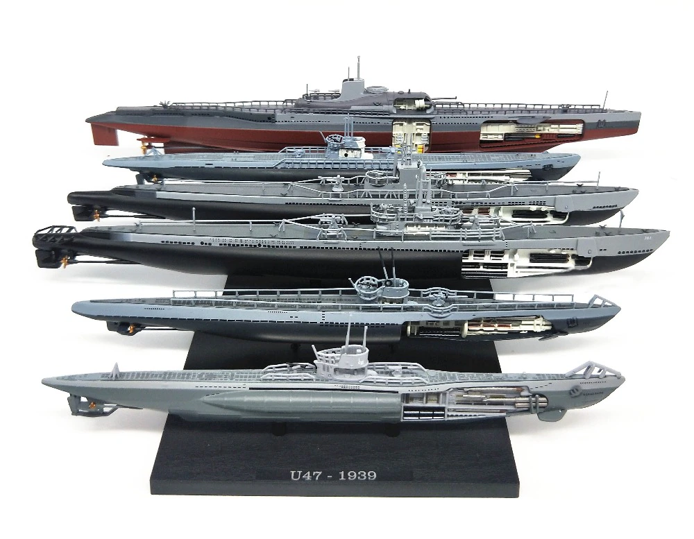WW2 German Submarine U-Boat Military Navy U47 U181 U26 1/350