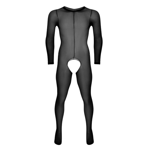 Men's Sexy Lingerie Full Body Stockings Seamless Pantyhose Open Crotch Underwear - Picture 2 of 69
