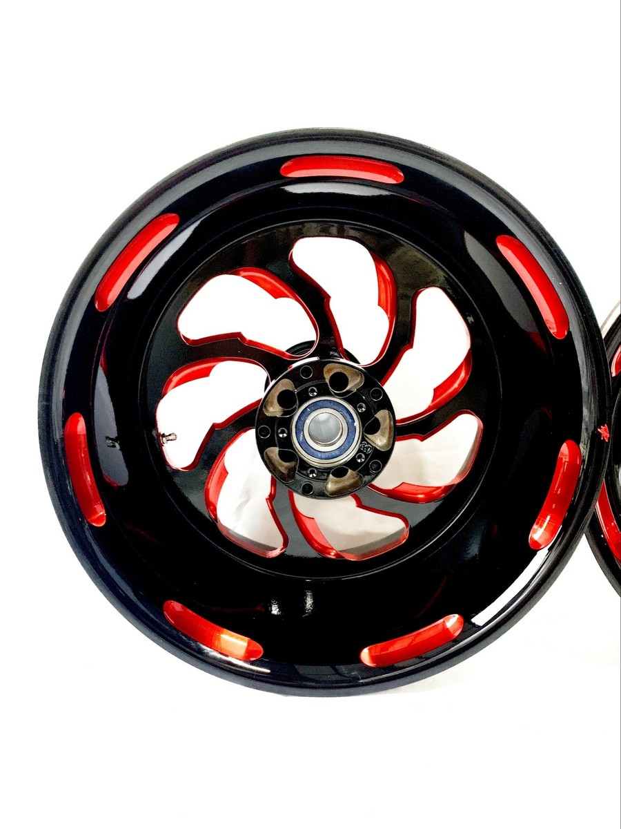 STOCK SIZE BLACK & RED SAMURAI WHEEL PACKAGE FOR 2012-2020