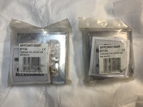 2x Polished Chrome 13 amp Fused Switched Spur Points New un- opened - Picture 3 of 5