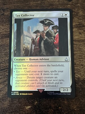 tax cards mtg Tax Collector 0009 Foil Assassin's Creed Universes Beyond MTG Magic S2887*