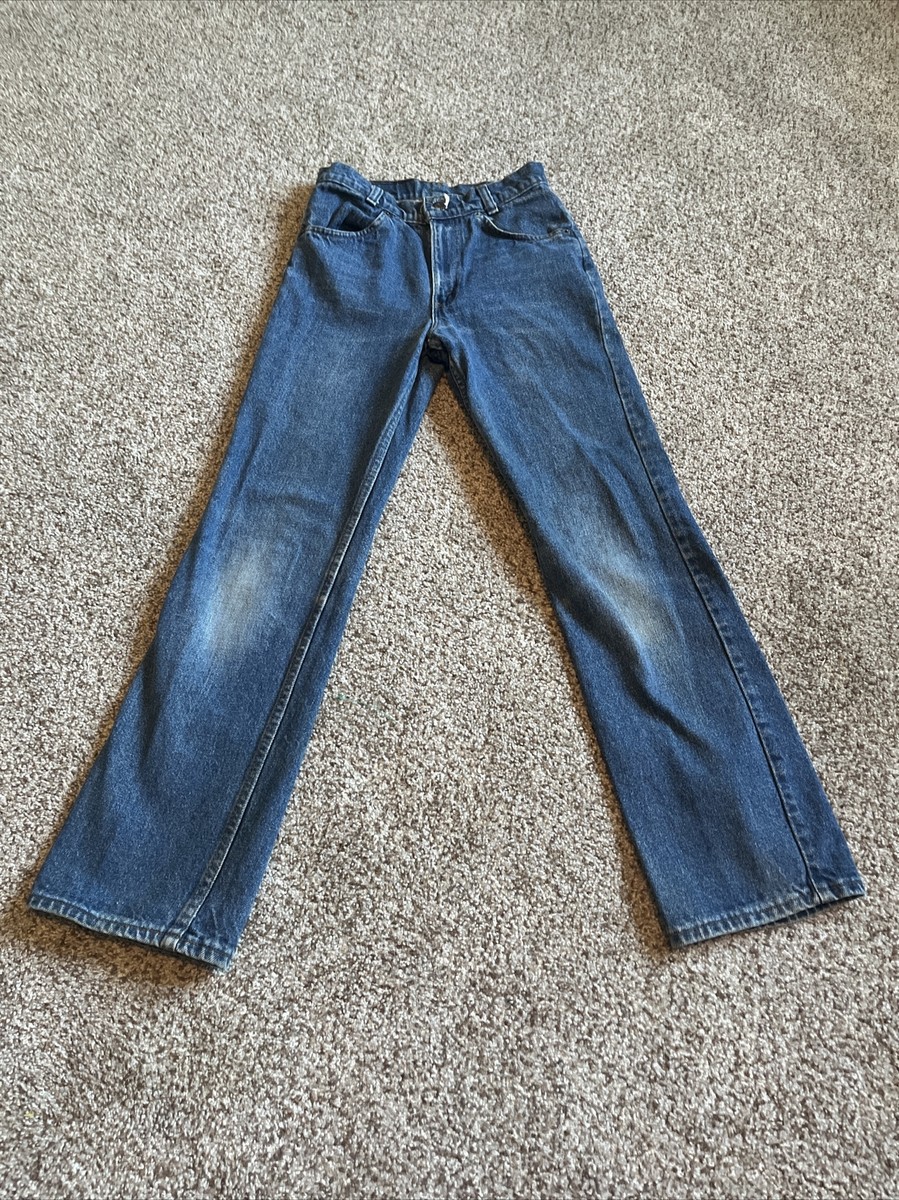 Levi's 740 Jeans 25 X 28 Orange Tab #740 Relaxed Fit Distressed