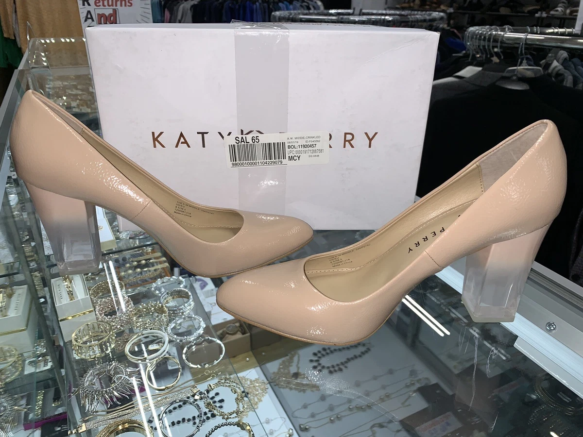 Katy Perry The A.W. Middie Crinkled Patent New Pumps Size 8.5M