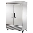 True Ts-49-Hc 55" Two Section Solid Door Stainless Steel Reach-In Refrigerator