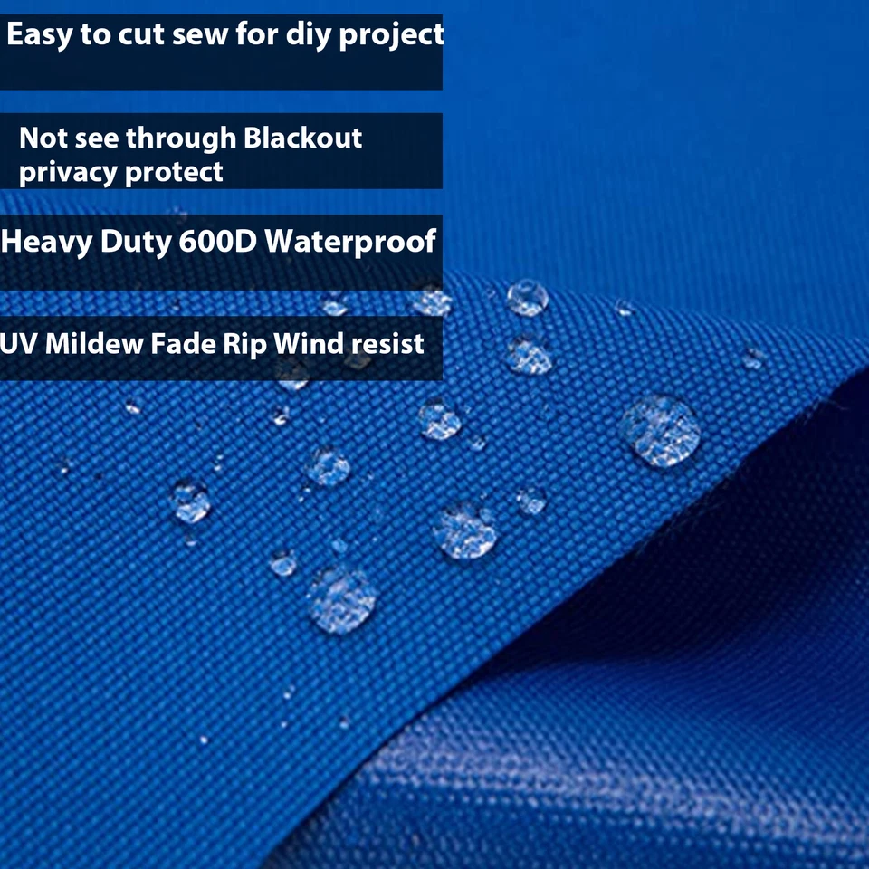 Waterproof Ripstop 600D Marine Canvas Fabric DIY Awning Canopy Cover Materials - image 2 of 4