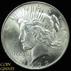 1922 $1 Peace Silver Dollar Choice Uncirculated VAM-2F Hairpin Top 50 Variety